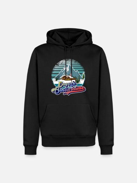 Eugen's Obstlerhütte - Männer Premium Bio Hoodie - Schwarz