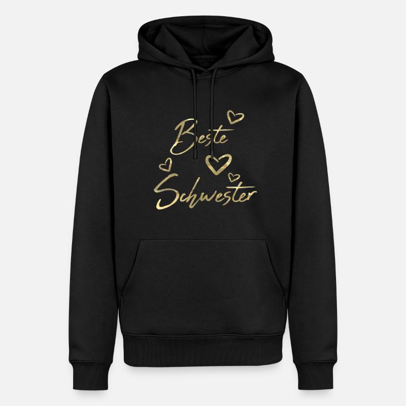 Beste Schwester - Männer Premium Bio Hoodie - Schwarz
