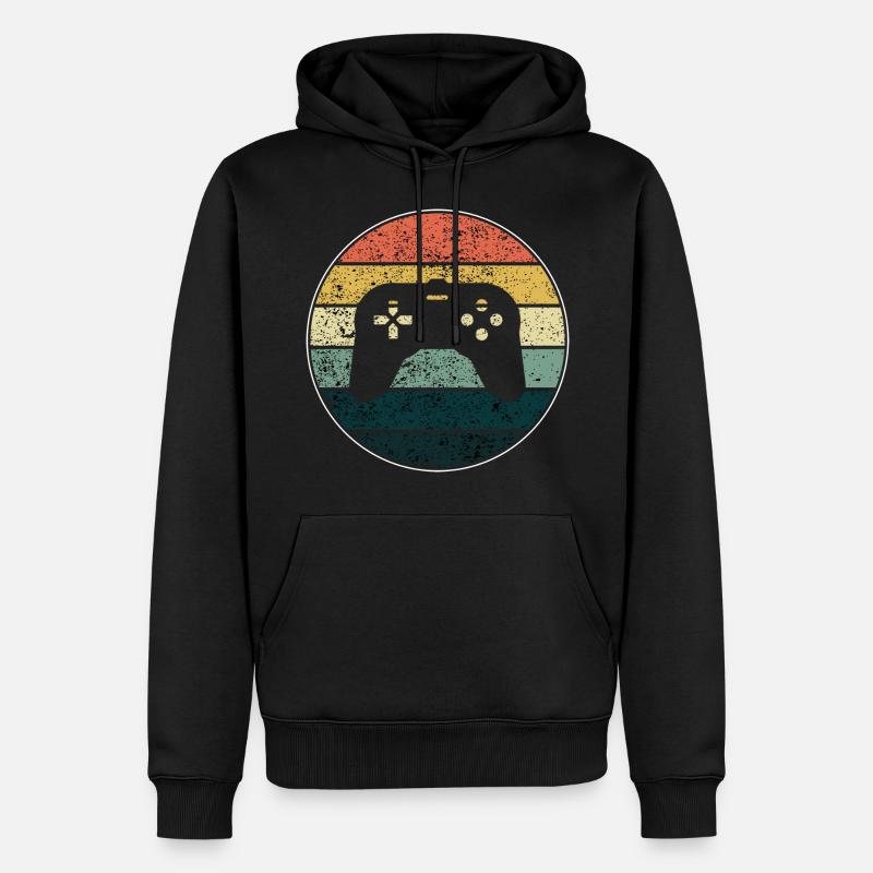 Console - Sweat à capuche Premium bio Homme - noir