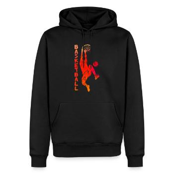 Basketball Skizzenkunst - Männer Premium Bio Hoodie - Schwarz - Vorne - Nico (187cm)