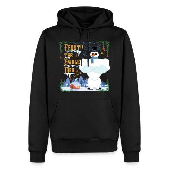 Frosty The Swoleman 2 - Männer Premium Bio Hoodie - Schwarz - Vorne - Nico (187cm)