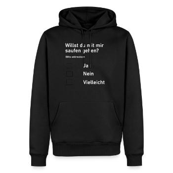 Saufen Party Mallorca Malle Geschenk Geschenkidee - Männer Premium Bio Hoodie - Schwarz - Vorne - Nico (187cm)