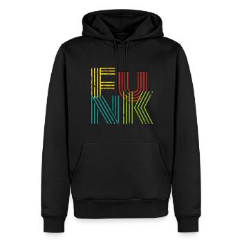 Funk Musik Retro - Männer Premium Bio Hoodie - Schwarz - Vorne - Nico (187cm)