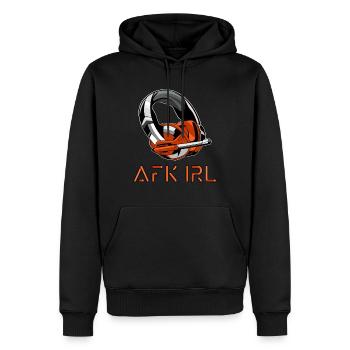AFK IRL - Männer Premium Bio Hoodie - Schwarz - Vorne - Nico (187cm)