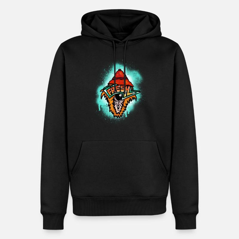 Fresh Graffiti Tiger - Männer Premium Bio Hoodie - Schwarz