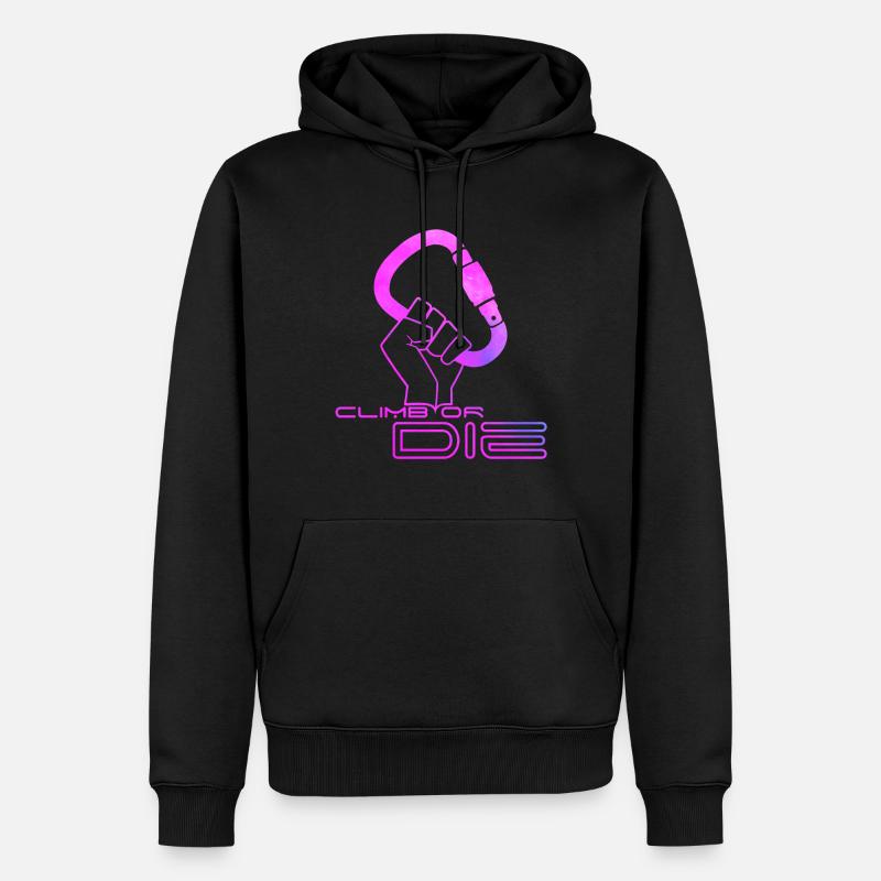 Klettern oder sterben! - Männer Premium Bio Hoodie - Schwarz