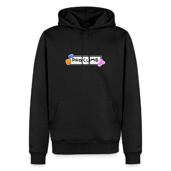 Logo des Pro Climb Climbing Climbing Teams - Männer Premium Bio Hoodie - Schwarz - Vorne - Nico (187cm)