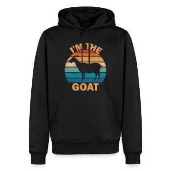 Vintage Goat Lover Retro I'm The Goat - Männer Premium Bio Hoodie - Schwarz - Vorne - Nico (187cm)