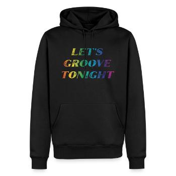 Groove ce soir - Sweat à capuche Premium bio Homme - noir - Devant - Nico (187cm)