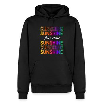 Sunshine - Männer Premium Bio Hoodie - Schwarz - Vorne - Nico (187cm)