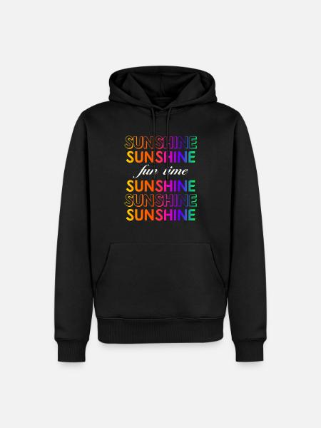 Soleil - Sweat à capuche Premium bio Homme - noir