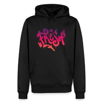 Fresh Graffiti - Männer Premium Bio Hoodie - Schwarz - Vorne - Nico (187cm)