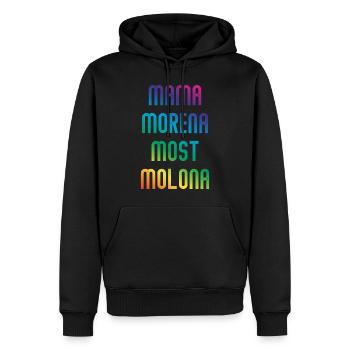 Mama Morena most molona - Sweat à capuche Premium bio Homme - noir - Devant - Nico (187cm)