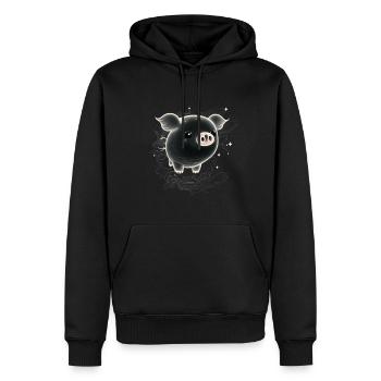 Geisterschwein schwarz - Männer Premium Bio Hoodie - Schwarz - Vorne - Nico (187cm)
