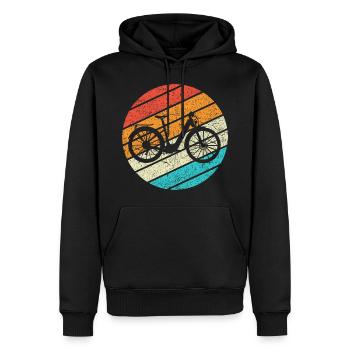 E-Bike Cyclist Cadeau Vélo Cycliste - Sweat à capuche Premium bio Homme - noir - Devant - Nico (187cm)