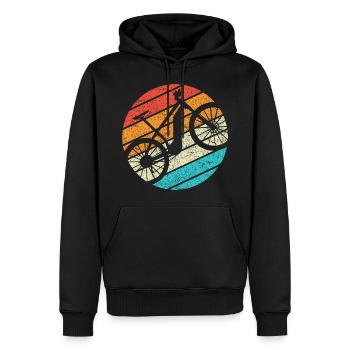 E-Bike Bike Cyclist Gift Bike Cyclist - Men’s Premium Organic Hoodie - black - Front - Nico (187cm)
