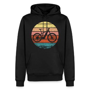 E-Bike Cyclist Cadeau Vélo Cycliste - Sweat à capuche Premium bio Homme - noir - Devant - Nico (187cm)
