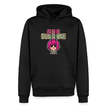 Cute girl - Men’s Premium Organic Hoodie - black - Front - Nico (187cm)