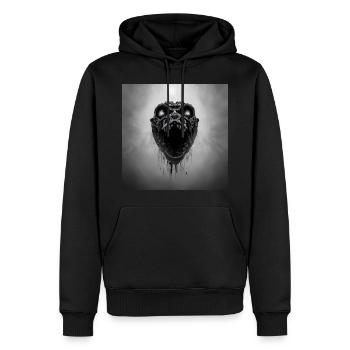 Crâne de serpent - Sweat à capuche Premium bio Homme - noir - Devant - Nico (187cm)