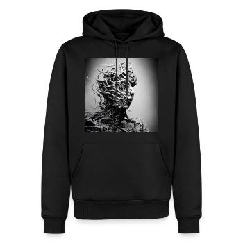 Infection des arbres - Sweat à capuche Premium bio Homme - noir - Devant - Nico (187cm)