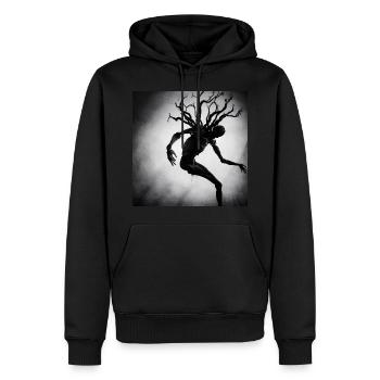 Parasite des arbres - Sweat à capuche Premium bio Homme - noir - Devant - Nico (187cm)