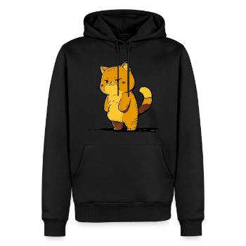 Niedliche Katze im Stil von Manga 2 - Männer Premium Bio Hoodie - Schwarz - Vorne - Nico (187cm)