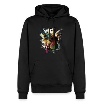 Musik - Männer Premium Bio Hoodie - Schwarz - Vorne - Nico (187cm)