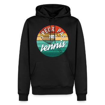 J'Peux Pas J'Ai Tennis - Sweat à capuche Premium bio Homme - noir - Devant - Nico (187cm)