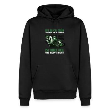 Lustiges Motorrad T-Shirt Motorradspruch - Männer Premium Bio Hoodie - Schwarz - Vorne - Nico (187cm)