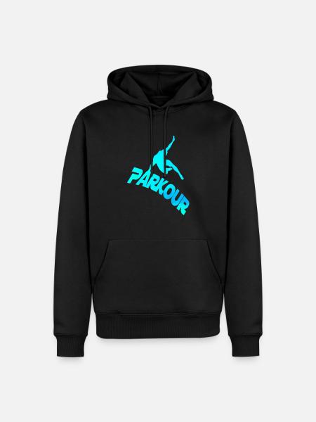Parkour addict logo - Men’s Premium Organic Hoodie - black