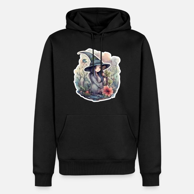Sorcière douce dans l’eau - Sweat à capuche Premium bio Homme - noir