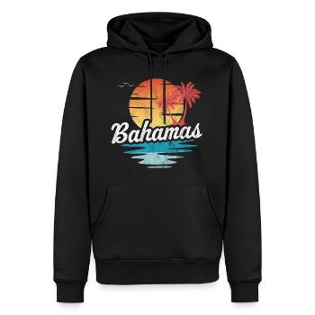 Bahamas - Sweat à capuche Premium bio Homme - noir - Devant - Nico (187cm)