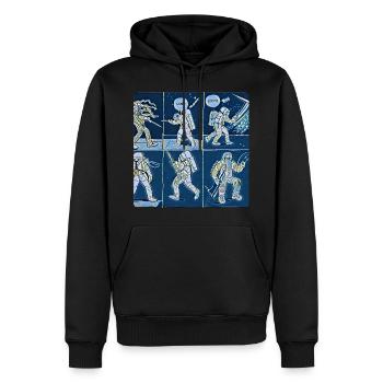 Herrenkollektion | Online-Modus - Männer Premium Bio Hoodie - Schwarz - Vorne - Nico (187cm)