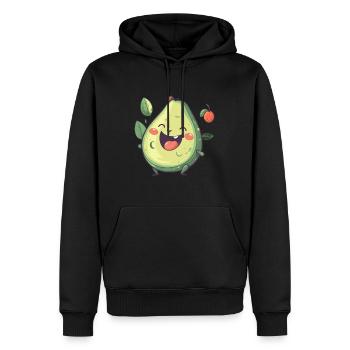 Avo Love - Männer Premium Bio Hoodie - Schwarz - Vorne - Nico (187cm)