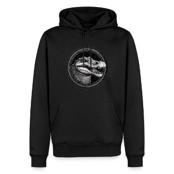 Crocodile - Sweat à capuche Premium bio Homme - noir - Devant - Nico (187cm)