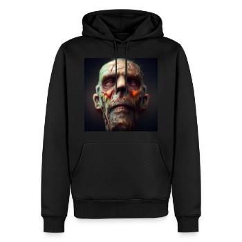 Vieux zombie - Sweat à capuche Premium bio Homme - noir - Devant - Nico (187cm)
