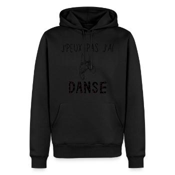 J Peux Pas J ai Danse - Sweat à capuche Premium bio Homme - noir - Devant - Nico (187cm)