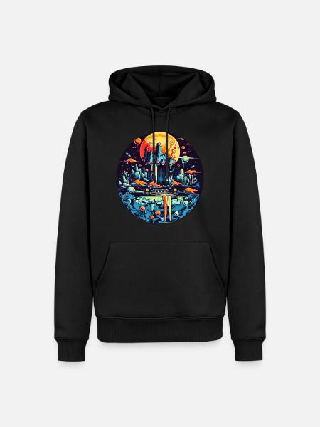 Abstract world - Men’s Premium Organic Hoodie - black