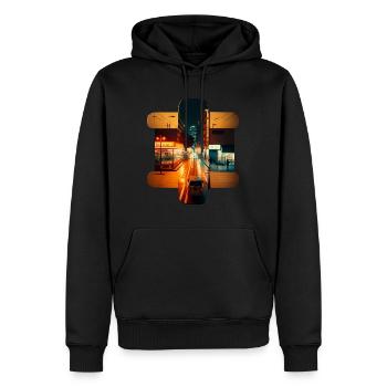 Tokyo Crossing - Sweat à capuche Premium bio Homme - noir - Devant - Nico (187cm)