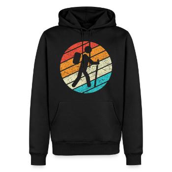 Hiking Hiking Gift Sayings - Men’s Premium Organic Hoodie - black - Front - Nico (187cm)