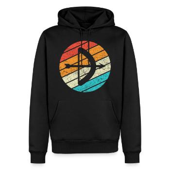 Archery Gift Saying Archery - Men’s Premium Organic Hoodie - black - Front - Nico (187cm)