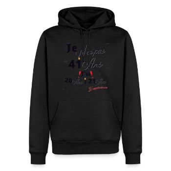 Je n'Ai Pas 41 Ans Cadeau d'anniversaire - Sweat à capuche Premium bio Homme - noir - Devant - Nico (187cm)