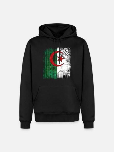 Identity of Algeria - Männer Premium Bio Hoodie - Schwarz