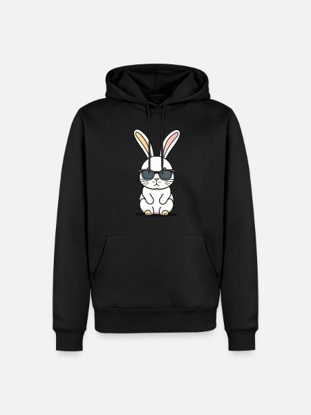 Rabbit sunglasses - Men’s Premium Organic Hoodie - black