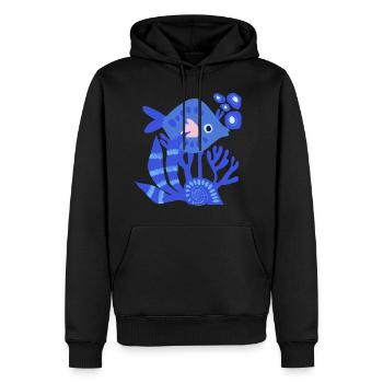 Underwater - Men’s Premium Organic Hoodie - black - Front - Nico (187cm)