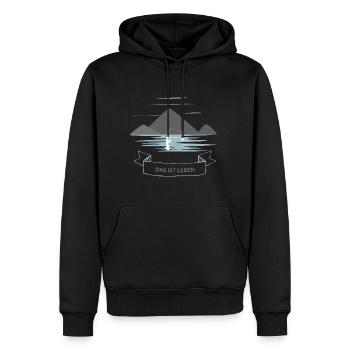 Fischen Das ist Leben - Männer Premium Bio Hoodie - Schwarz - Vorne - Nico (187cm)