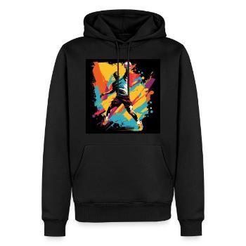 Volleyball Power - Männer Premium Bio Hoodie - Schwarz - Vorne - Nico (187cm)