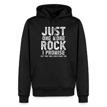 Just One More Rock I Promise Geologist - Sweat à capuche Premium bio Homme - noir - Devant - Nico (187cm)