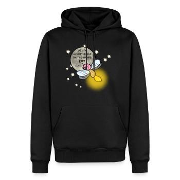 Je vis la nuit - Sweat à capuche Premium bio Homme - noir - Devant - Nico (187cm)