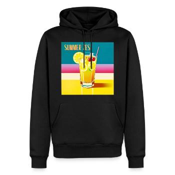 Sommerlust - Männer Premium Bio Hoodie - Schwarz - Vorne - Nico (187cm)